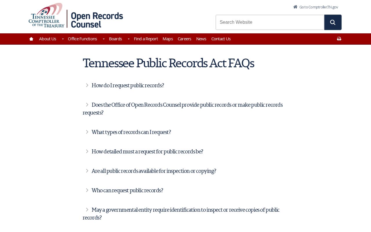 Tennessee public records request guidance for Wayne County arrests